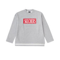skechers斯凯奇卫衣女款撞色字母长袖T恤衫运动休闲上衣L419W074