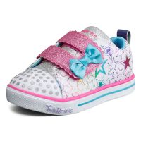 Skechers斯凯奇女小童梦幻闪钻幼童闪灯帆布鞋学步鞋防滑314037NG