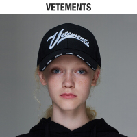 vetements帽子男女款棒球帽鸭舌帽遮阳防晒休闲刺绣2018新款黑色可节