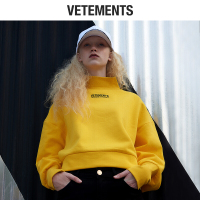 vetements卫衣女圆领短款印花2018新款秋冬