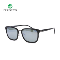 PILKINGTON英国皮尔金顿 男玻璃偏光板材复古方框时尚驾驶偏光镜PK30403