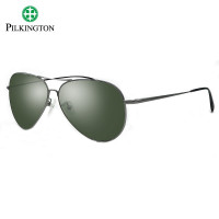 PILKINGTON英国皮尔金顿 高清玻璃偏光时尚防紫外线飞行员经典蛤蟆镜PK30396