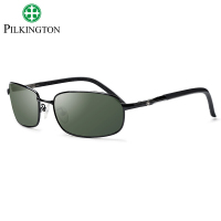 PILKINGTON英国皮尔金顿 男高清偏光玻璃镜片钛合金司机专用驾驶镜PK0470