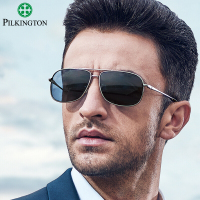 PILKINGTON英国皮尔金顿 男防紫外线玻璃偏光复古方框眼镜司机驾驶专用墨镜PK40497