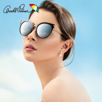 花雨伞太阳镜女韩版潮偏光圆脸复古防紫外线太阳镜AP11712