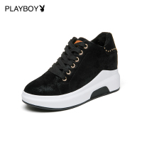 花花公子棉鞋冬季松糕鞋女厚底2018新款英伦内增高保暖加绒老爹鞋