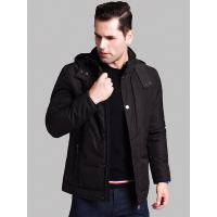 都彭(S.T.Dupont)男装棉服 2018冬季新款保暖棉衣中青年男士时尚休闲短外套连帽棉服棉袄