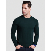 都彭(S.T.Dupont)针织衫 2018秋冬羊毛圆领纯色毛衣舒适修身套头商务休闲羊毛衫