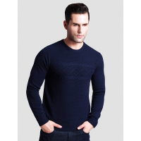 都彭(S.T.Dupont)男士圆领羊毛衫薄款 2018新款长袖针织衫中青年套头毛衣