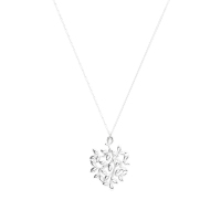 蒂芙尼 Tiffany & Co. PALOMA PICASSO系列心形清新自然橄榄叶银饰吊坠项链