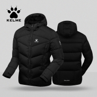KELME卡尔美男装羽绒服秋冬季保暖运动外套防风连帽羽绒夹克