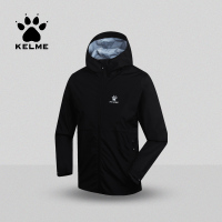 KELME卡尔美男士运动防风外套健身休闲茄克户外防水连帽夹克风衣