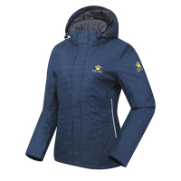 KELME卡尔美秋冬运动棉衣女加厚保暖防风连帽外套