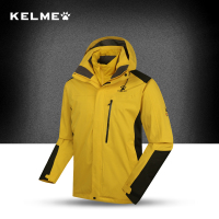 卡尔美户外冲锋衣男女士三合一两件套加绒加厚防风外套