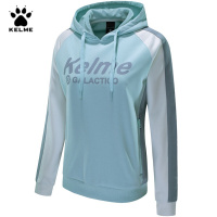 KELME/卡尔美2019年春季长袖舒适亲肤卫衣女时尚插色连帽套头衫