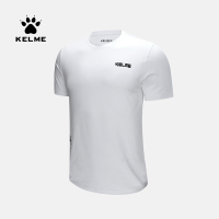 Kelme/卡尔美 圆领纯色夏季新款男士运动T恤棉透气短袖休闲T恤