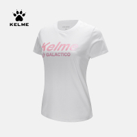 Kelme/卡尔美 夏季新款女士字母运动休闲T恤舒适跑步时尚T恤