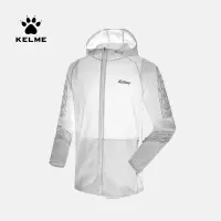 KELME/卡尔美 梭织连帽运动外套男士轻便耐磨纯色 跑步休闲风衣