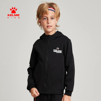 kelme（kids）儿童2020春男童开衫外套休闲运动针织上衣连帽卫衣