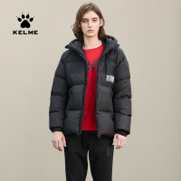 KELME/卡尔美 男士羽绒服连帽保暖防风鸭绒外套大衣潮新款厚款