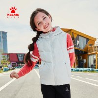 kelme（kids）童装女童羽绒马甲2020冬季中大童拉链羽绒马甲背心