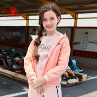kelme（kids）2020新款女童长袖春季装外衣春装休闲外套女孩风衣