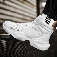 微笑先生冬季高帮鞋男鞋韩版潮流百搭潮鞋休闲跑步运动保暖增高鞋