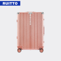 睿途(RUITTO)拉杆箱行李箱铝框旅行箱托运箱密码直角万向轮潮拉丝28寸