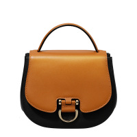 DISSONA迪桑娜马鞍包女时尚包包撞色手提包复古斜跨单肩包