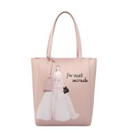 迪桑娜包包时尚卡通图案手提包女 托特包休闲牛皮休闲单肩包女包