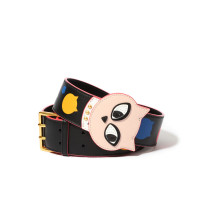 迪桑娜女包配件可爱卡通肩带 时尚猫咪可调节包包真皮单肩包肩带