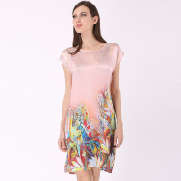 美帜女款桑蚕丝宽松睡袍真丝睡衣 可外穿