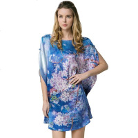 美帜女款桑蚕丝纽扣睡裙真丝睡衣家居服