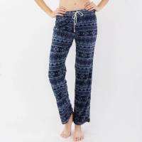 美帜女款蓝色雪绒花家居裤休闲裤