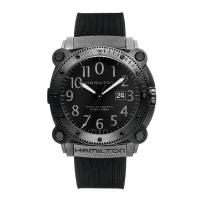 汉米尔顿（Hamilton）瑞士手表 卡其海军Below Zero 自动机械 潜水男表 黑盘黑色胶带 H78585333