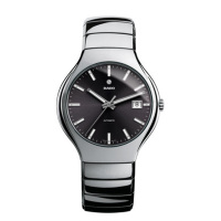 雷达(RADO)瑞士手表 真系列自动机械男士腕表 40mm黑盘陶瓷带 R30178152