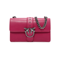 PINKO 品高单肩包 女燕子包纯色皮革休闲搭扣单肩斜挎链条包