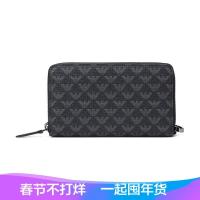 EMPORIO ARMANI 阿玛尼 男士人造革拉链钱包 Y4R062 YO23J