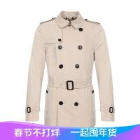 Burberry 博柏利 男款棉质肯辛顿版型短款Trench风衣