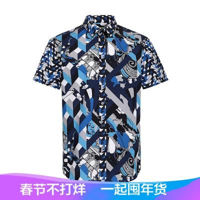 Versace Jeans 范思哲 男士棉质短袖衬衫 B1GRA6RC S0114