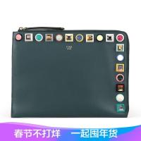 Fendi 女士皮质铆钉装饰手拿包 8M0370 9DF
