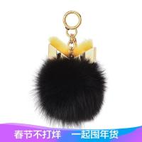 Fendi 女士黑色毛皮钥匙扣挂饰 7AR685 A42W F13YI