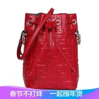 Fendi 女士MON TRESOR系列牛皮迷你手提单肩斜挎包水桶包 8BS010 A3ZG