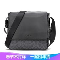 Coach 蔻驰 奢侈品 男士涂层帆布配皮单肩斜挎包 32222