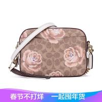 Coach 蔻驰 奢侈品 女士涂层帆布配皮经典标志单肩斜挎包相机包 31695