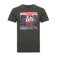 HUGO BOSS 雨果博斯 男士棉质圆领短袖T恤 50379236