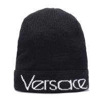 Versace 范思哲 男士羊毛/桑蚕丝羊毛/桑蚕丝复古VERSACE LOGO帽子 ICAP007 IK0154