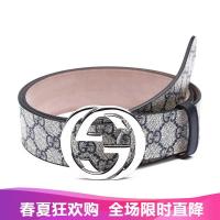 GUCCI 古驰 男士人造帆布皮带腰带 411924 KGDHN