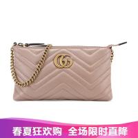 GUCCI 古驰 GG Marmont系列女士 牛皮单肩斜挎包 443447 DRW1T