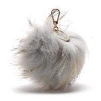 FURLA 芙拉 BUBBLE 女士系列灰色拼色金属毛皮吊饰 920866 R RL30 PZ0